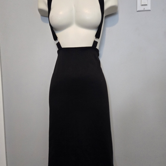 Valia Dresses & Skirts - Black Suspender Midi Skirt Dress